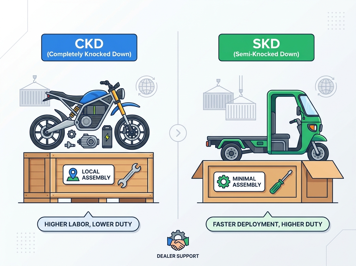 Montagem de motocicletas el&eacute;tricas
